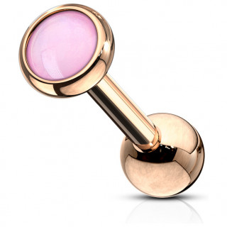 Piercing cartilage cuivr� � disque serti epoxy (tragus, helix...)