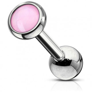 Piercing cartilage � disque serti epoxy - Rose (tragus, helix...)