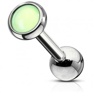 Piercing cartilage � disque serti epoxy - Vert (tragus, helix...)