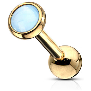 Piercing cartilage dor� � disque serti epoxy (tragus, helix...)