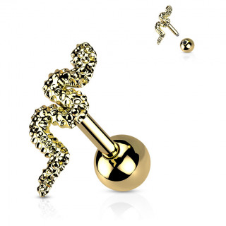 Piercing cartilage Dor� � serpent aspect perl�