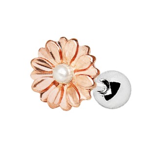 Piercing cartilage fleur cuivr�e � perle