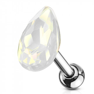Piercing cartilage � goutte d'opalite claire