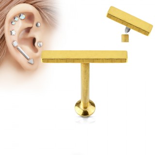 Piercing cartilage grande barre dor�e