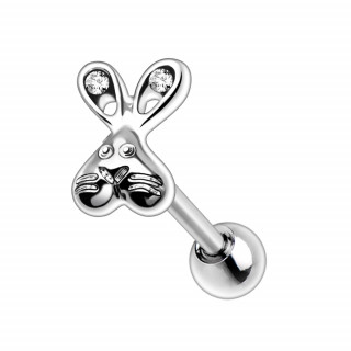 Piercing cartilage lapin � oreilles serties