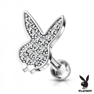 Piercing cartilage lapin Playboy parsem� de strass
