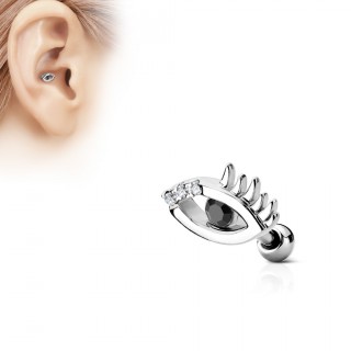 Piercing cartilage oeil � strass