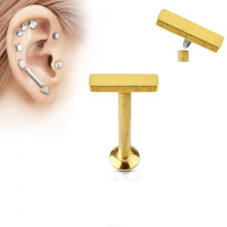 Piercing cartilage petite barre dor�e