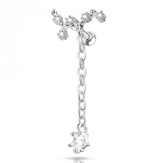 Piercing cartilage style constellation � �toile suspendue