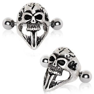 Piercing cartilage t�te de mort masqu�e