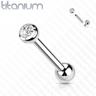 Piercing cartilage Titane G23 � Filetage interne et boules strass