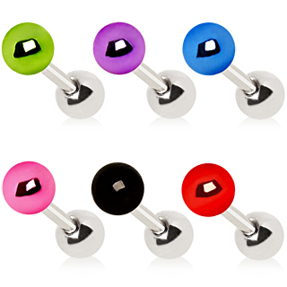 Piercing cartilage tragus h�lix � boule acrylique aspect metallique