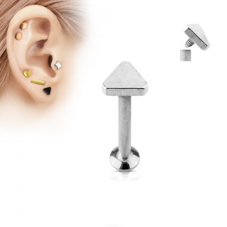 Piercing cartilage labret triangle argent�