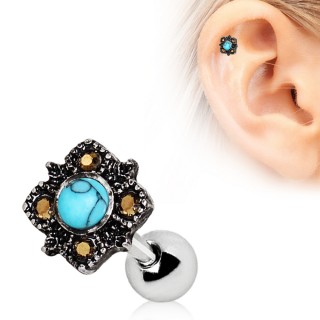 Piercing cartilage vintage � Turquoise