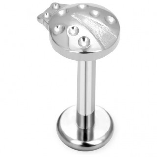 Piercing Coccinelle en Titane pour l�vre et oreille (� filetage interne)