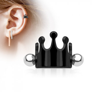 Piercing couronne h�lix en acier noir