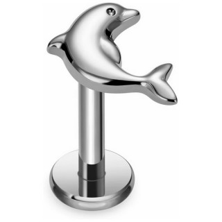 Piercing Dauphin en Titane � filetage interne (l�vre et oreille)