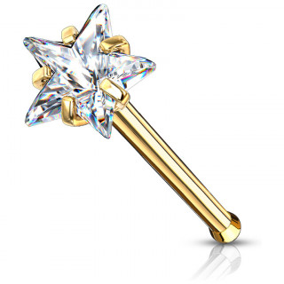 Piercing dor� nez tige droite en acier � zirconium �toil�