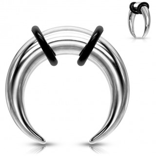 Piercing �carteur arc acier inox style corne de buffle