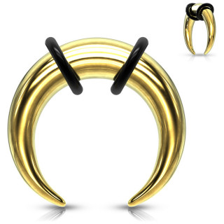 Piercing �carteur dor� en acier style corne de buffle