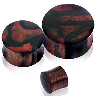 Piercing �carteur plug en bois z�bre