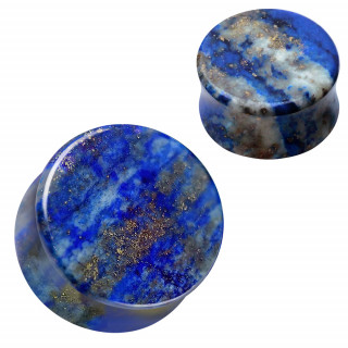 Piercing �carteur plug pierre Lapis Lazuli
