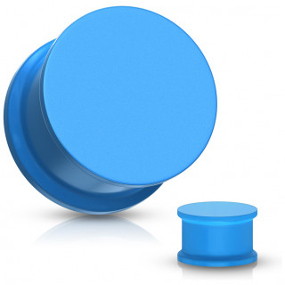 Piercing �carteur plug silicone ultra flexible bleu
