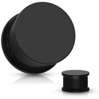 Piercing �carteur plug silicone ultra flexible Noir