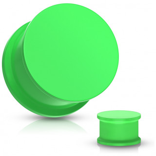 Piercing �carteur plug silicone ultra flexible vert