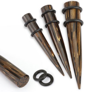 Piercing �carteur tapers en bois de palmier