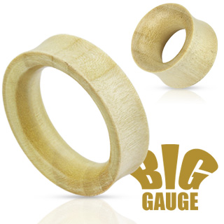 Piercing �carteur tunnel en bois de crocodile blanc