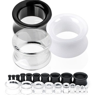 Piercing �carteur type tunnel �vas� en acrylique