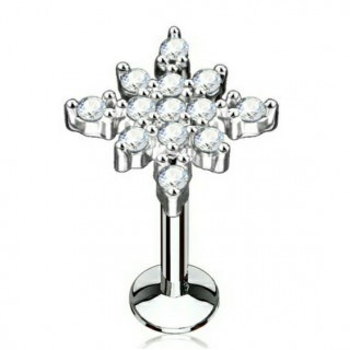 Piercing �toile nova pav�e de strass (l�vre, cartilage)