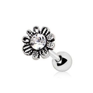 Piercing fleur p�querette cartilage tragus h�lix