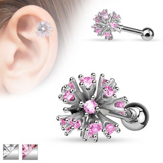 Piercing h�lix / cartilage � bouquet de strass