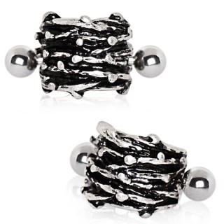 Piercing h�lix couronne d'�pines