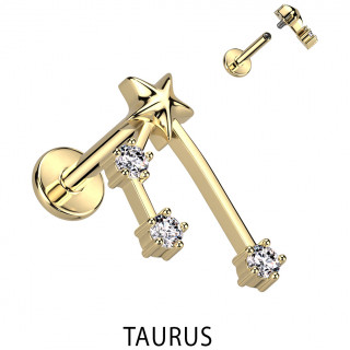 Piercing h�lix dor� signe astrologique Taureau