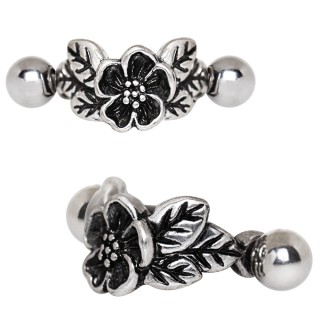 Piercing helix � fleur Hibiscus style ancien