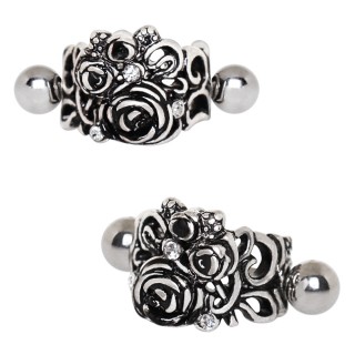 Piercing helix � lit de roses style vintage