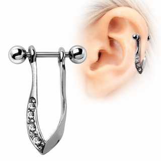 Piercing helix � pendant pav� de strass