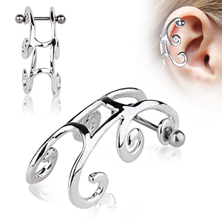 Piercing helix style traineau � spirales