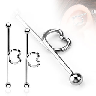Piercing industriel avec coeur ajour�