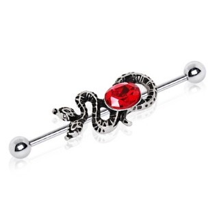 Piercing industriel � serpent bic�phale
