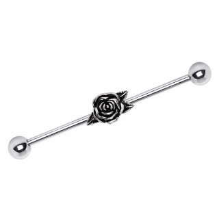 Piercing industriel vintage � rose noircie
