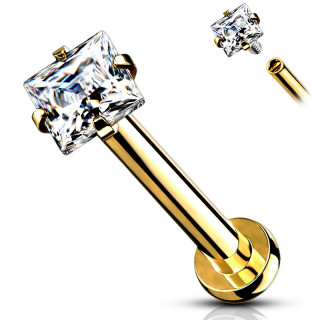 Piercing labret / cartilage dor� � pierre carr�e