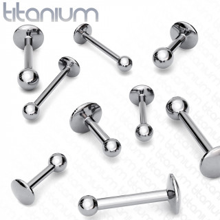 Piercing labret en titane G23 � boules (l�vre, tragus...)