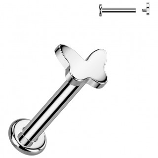 Piercing labret papillon Titane (l�vre et oreille)