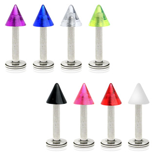 Piercing l�vre labret pointe UV