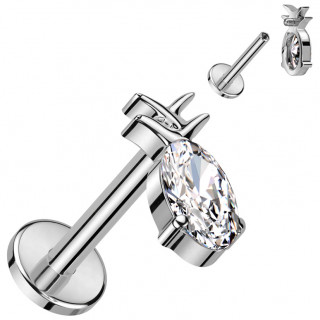 Piercing labret Titane Ananas chic (l�vre, h�lix, tragus...)