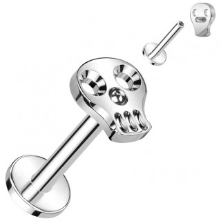 Piercing labret Titane Crane / skull (l�vre, tragus, h�lix...)